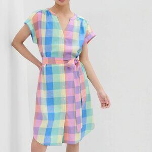 NWT GAP Plaid Midi Shirtdress (Small Petite)